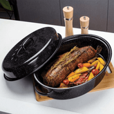 Elegantni emajlirani pekač s poklopcem za savršeno pečenje