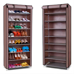 Elegantni platneni nosač cipela sa 9 polica