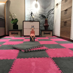 Set od 10 elegantnih plišanih podnih obloga