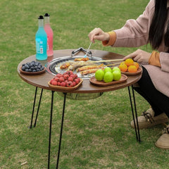 Višenamjenski Prijenosni Roštilj i Stolić za Uživanje na Otvorenom