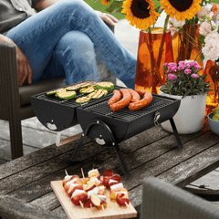 Prijenosni stolni roštilj na drveni ugalj – idealan za svaki piknik i okupljanje