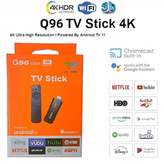 Q96 Android TV Stick with 8GB RAM and 128GB Storage – Unleash Your Entertainment!