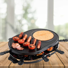 Royalty Line" 2u1 Električni roštilj s 8 dijelova Raclette - Savršeno za vašu zabavu!