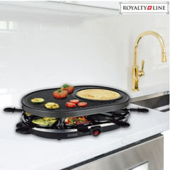Royalty Line" 2u1 Električni roštilj s 8 dijelova Raclette - Savršeno za vašu zabavu!