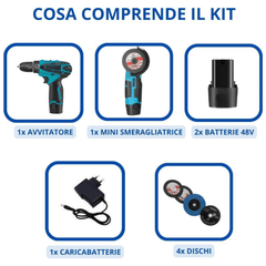 Komplet Mini Bušilice i Brusilice sa 2 Baterije 48V "CH-003" - Savršeni Alat za Svaki Projekt!