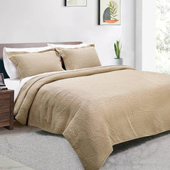 Elegantni Trapunto Set Prekrivača s 2 Jastučnice