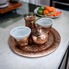 Elegantan bakreni set za savršenu kafu