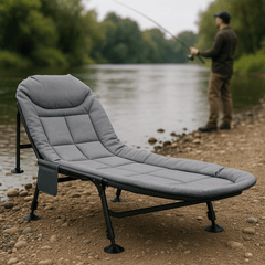 Praktična i Udobna Sklopiva Ležaljka za Ribičarenje