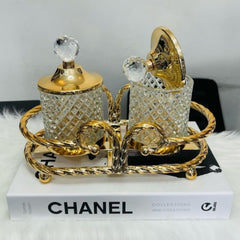 Elegantni Zlatni Stakleni Set