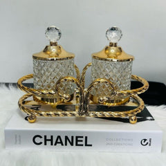 Elegantni Zlatni Stakleni Set