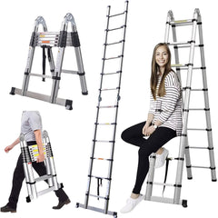 Proširive Aluminijske Ljestve do 3.8m - Idealne za Svaku Priliku!