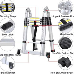 Proširive Aluminijske Ljestve do 3.8m - Idealne za Svaku Priliku!