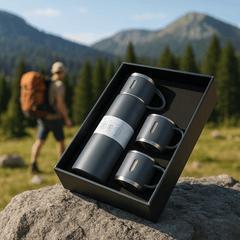 Termosica sa tri praktične vakumske šalice za savršen užitak u piću.