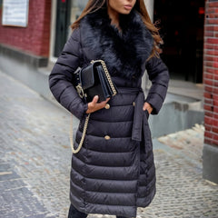 Elegantna ženska duga jakna za sofisticiran izgled