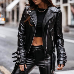 Elegantna ženska kožna jakna za savršen stil