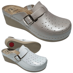 Elegantne ženske anatomske kožne klompe "Fratelli Babb" 300F za udoban hod