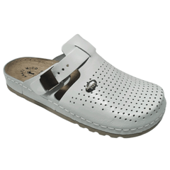 Stylish Women's Anatomical Leather Clogs "Fratelli Babb" 500F