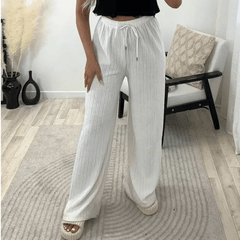 Stylish Women's Ribbed Trousers