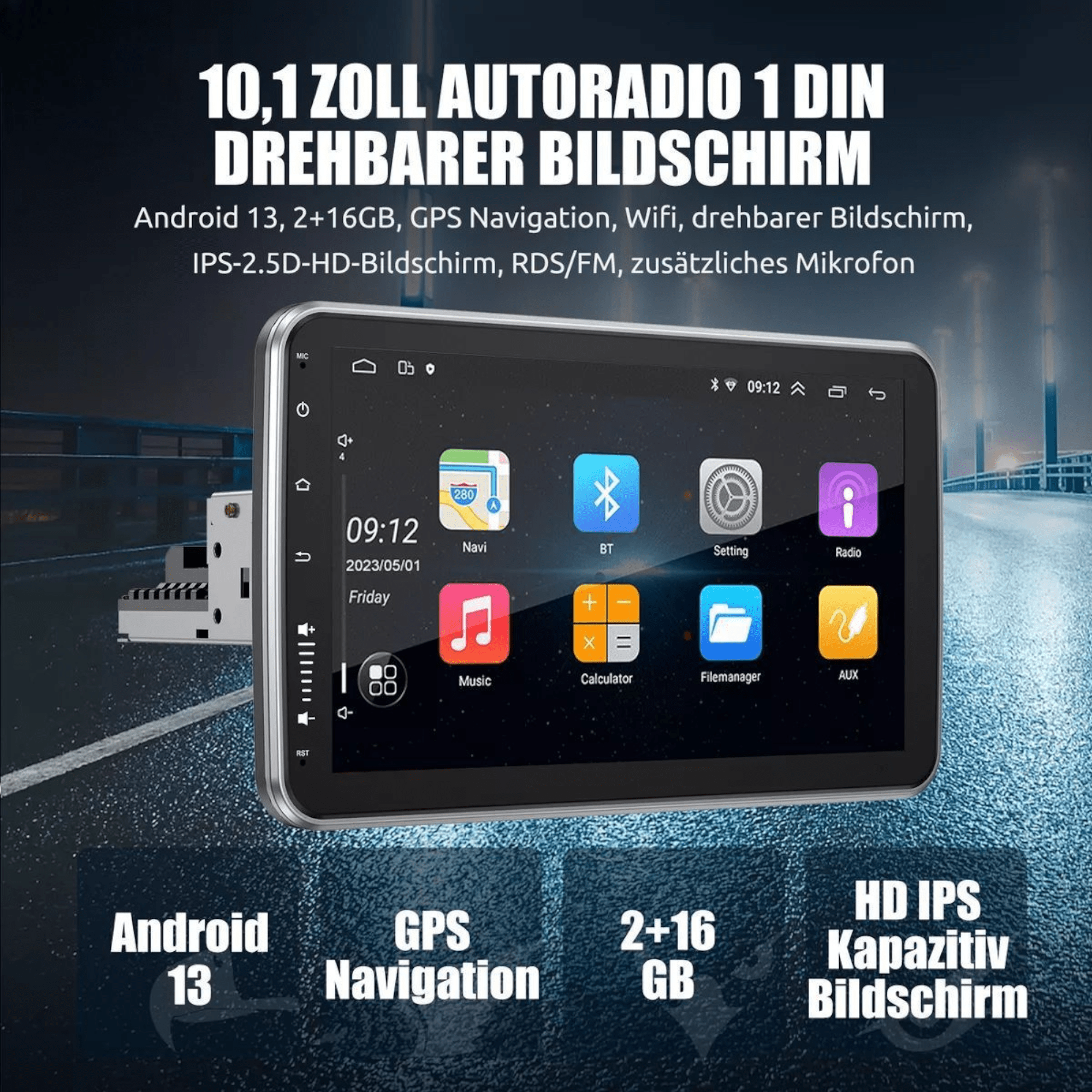 Multimedijski GPS uređaj s 360° rotirajućim Touch ekranom - model "1312A