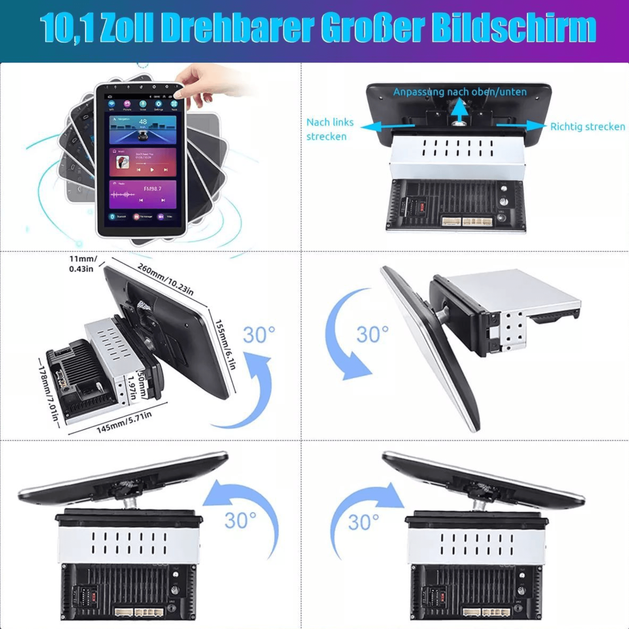 Multimedijski GPS uređaj s 360° rotirajućim Touch ekranom - model "1312A