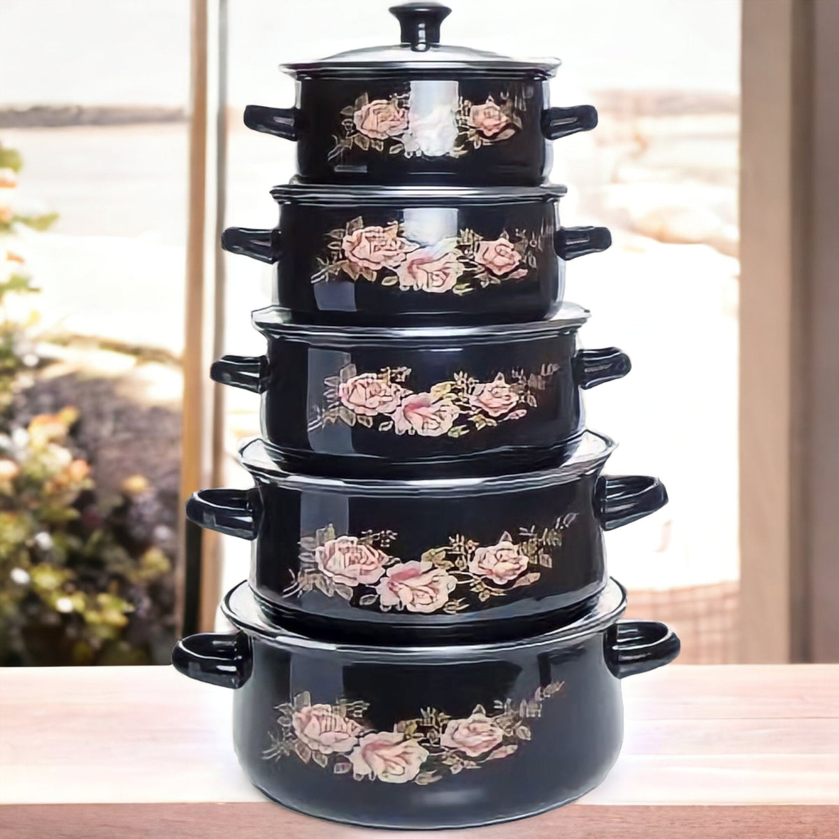 Elegantan 5-dijelni Set Šerpi "Ruža" za Vašu Kuhinju