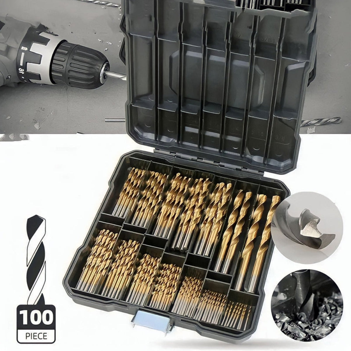Izvanredni 100-dijelni set HSS bušilica za sve vaše projekte!