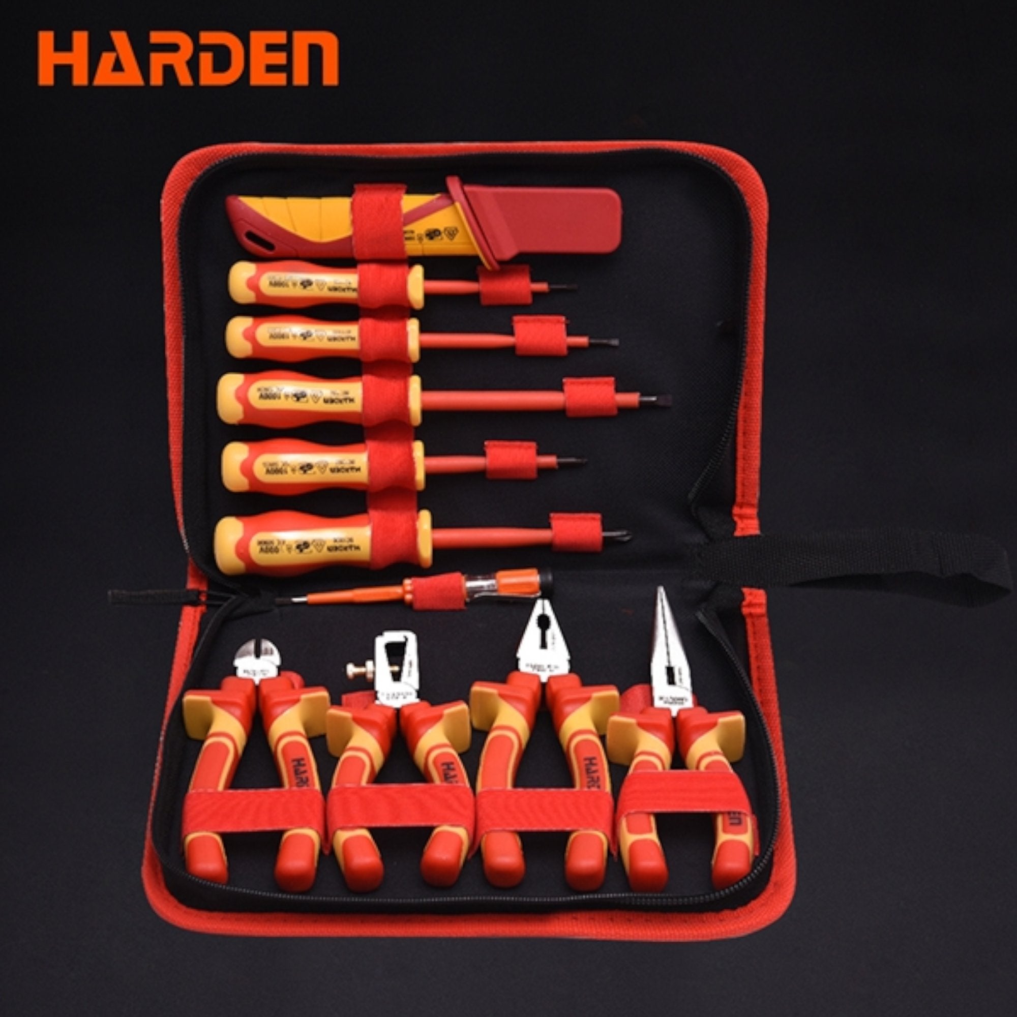 Profesionalni 11-dijelni set električarskog alata "Harden" - Savršeno za sve vaše električarske projekte!