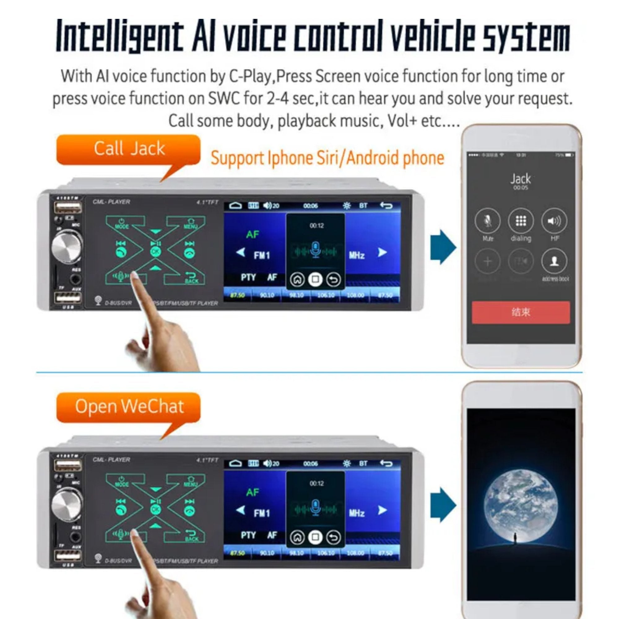 Multimedia Touchscreen 1DIN Radio Player "D-4070A" - Elevate Your Audio Experience!