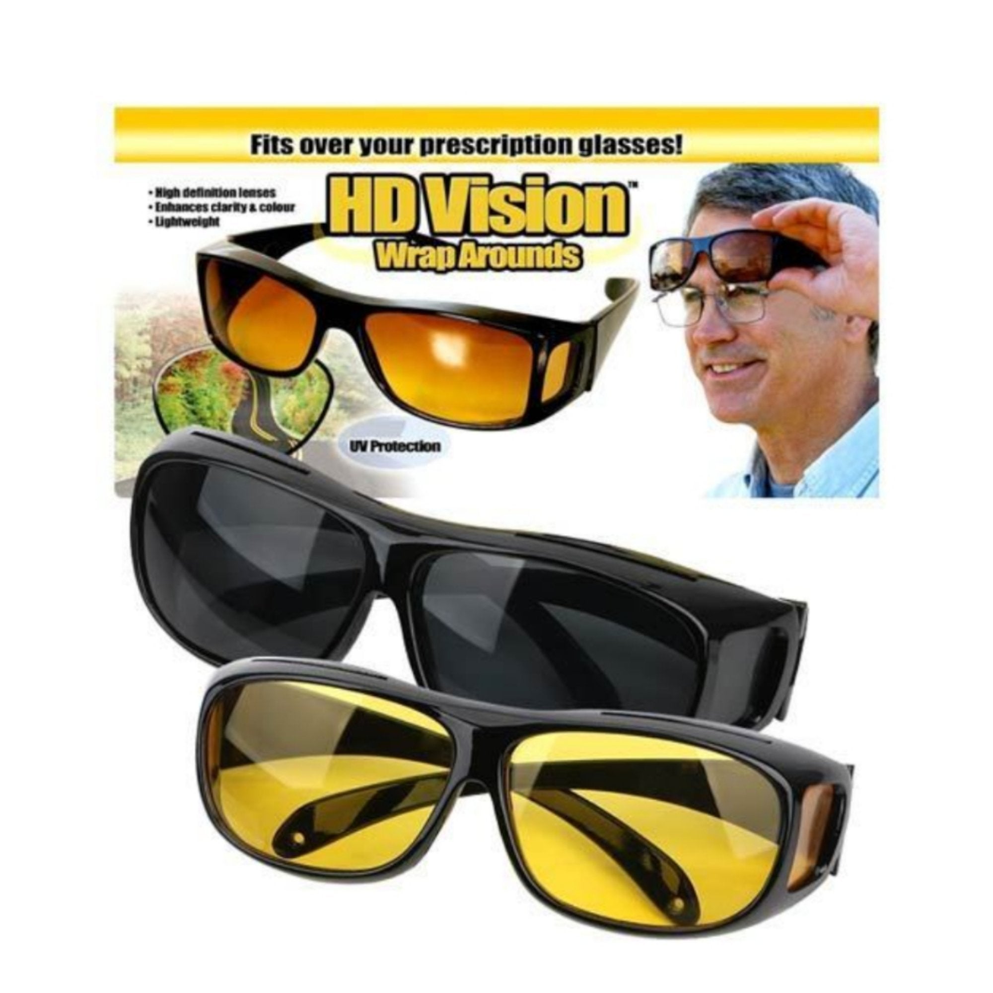 2 para naočala za noćnu i dnevnu vožnju "HD Vision" - Savršena jasnoća u svim uslovima!