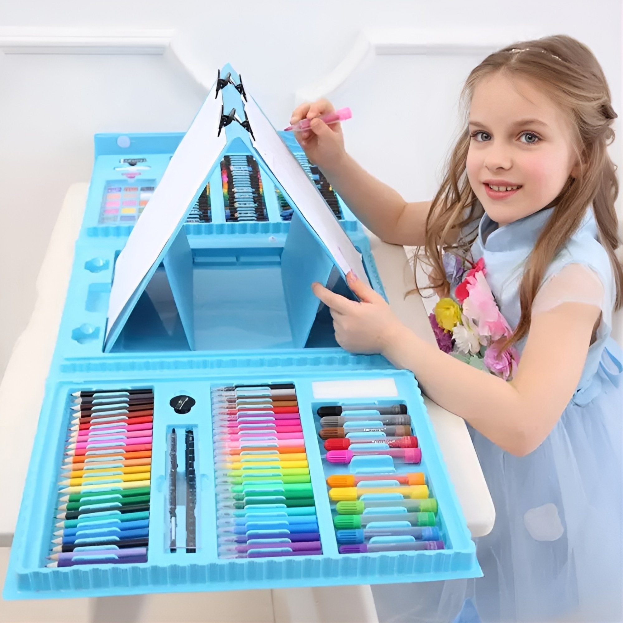 Komplet Likovnih Alata s 208 Komponenti za Kreativno Izražavanje