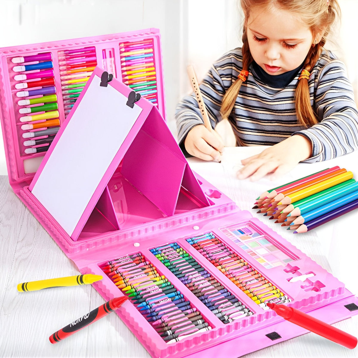 Komplet Likovnih Alata s 208 Komponenti za Kreativno Izražavanje