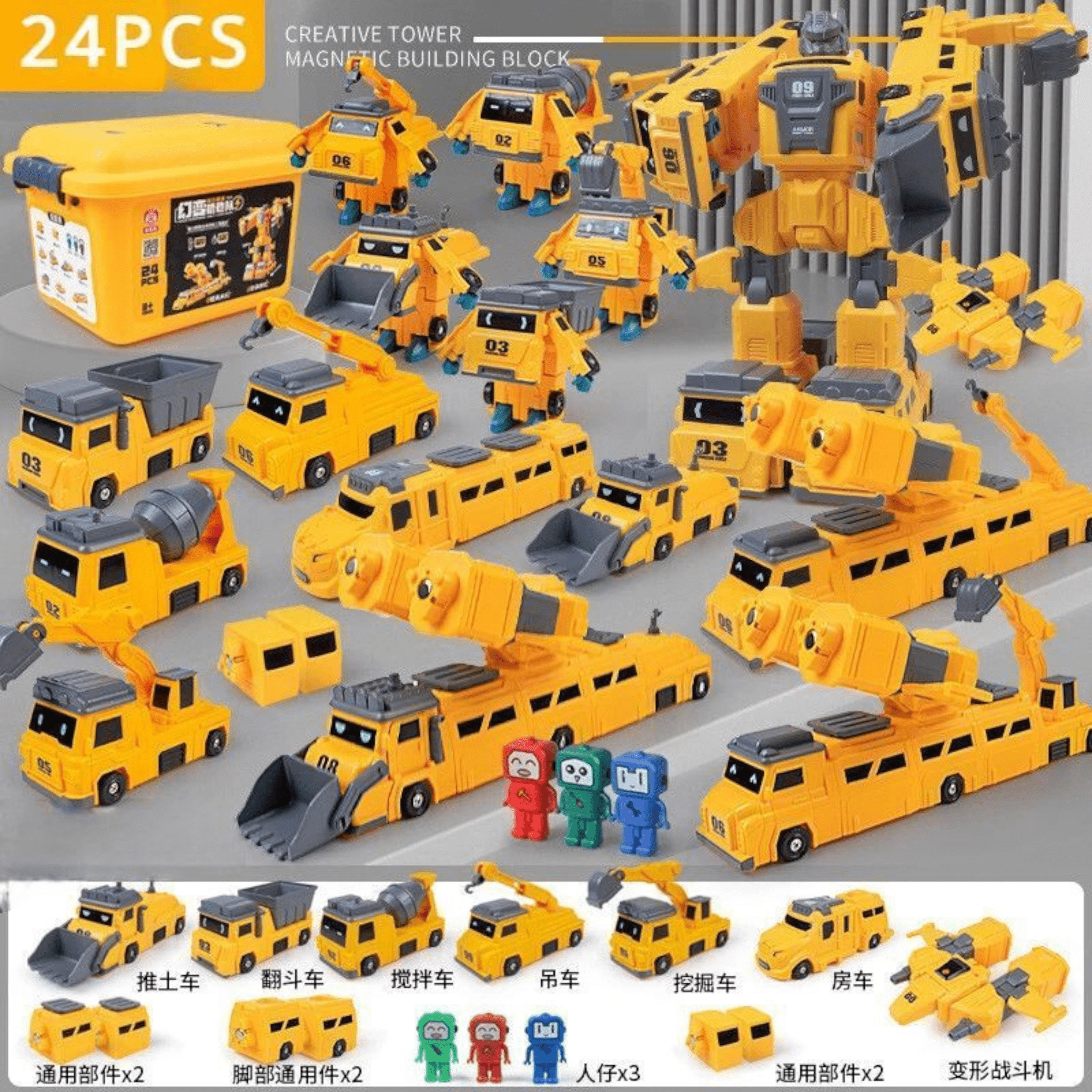 24-dijelni Magnetni Transformers Kreativni Set za Igru i Izgradnju