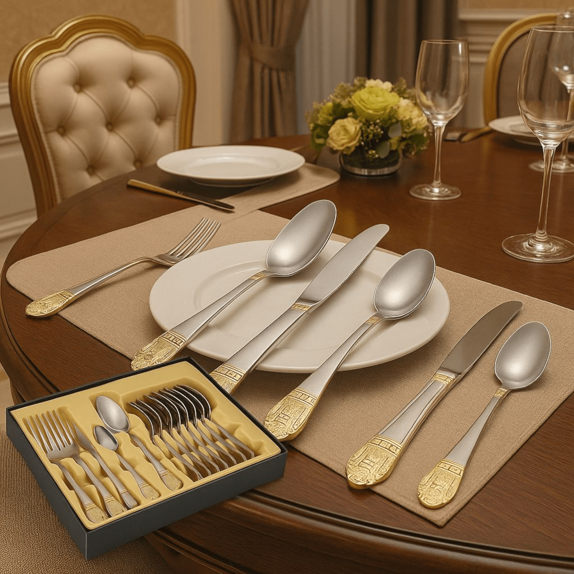 Elegantan 24-dijelni set pribora za jelo
