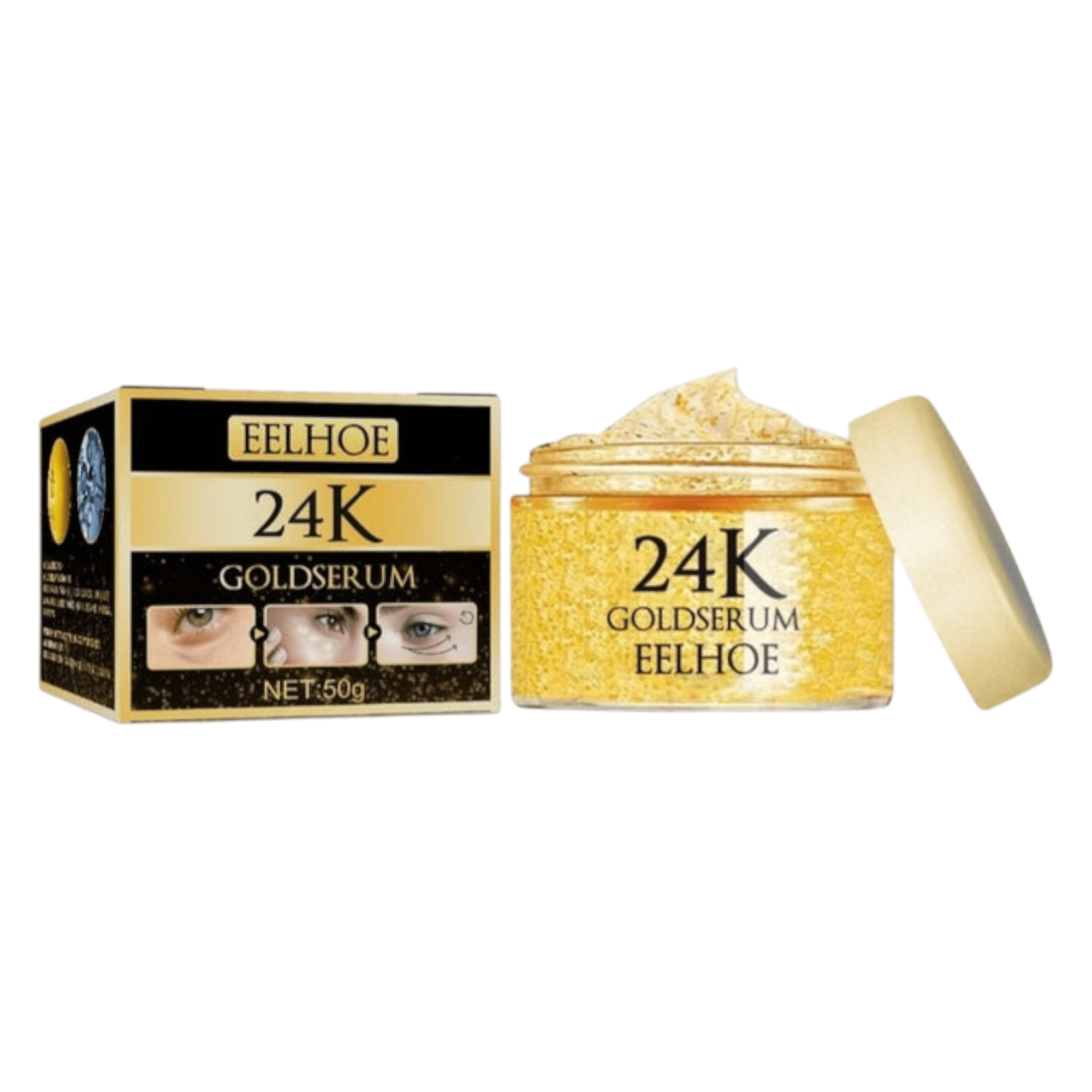 Luksuzna 24K Zlatalna Krema za Osetljivo Područje Oko Očiju za Potpuni Učinak i Brzu Preciznu Njegu