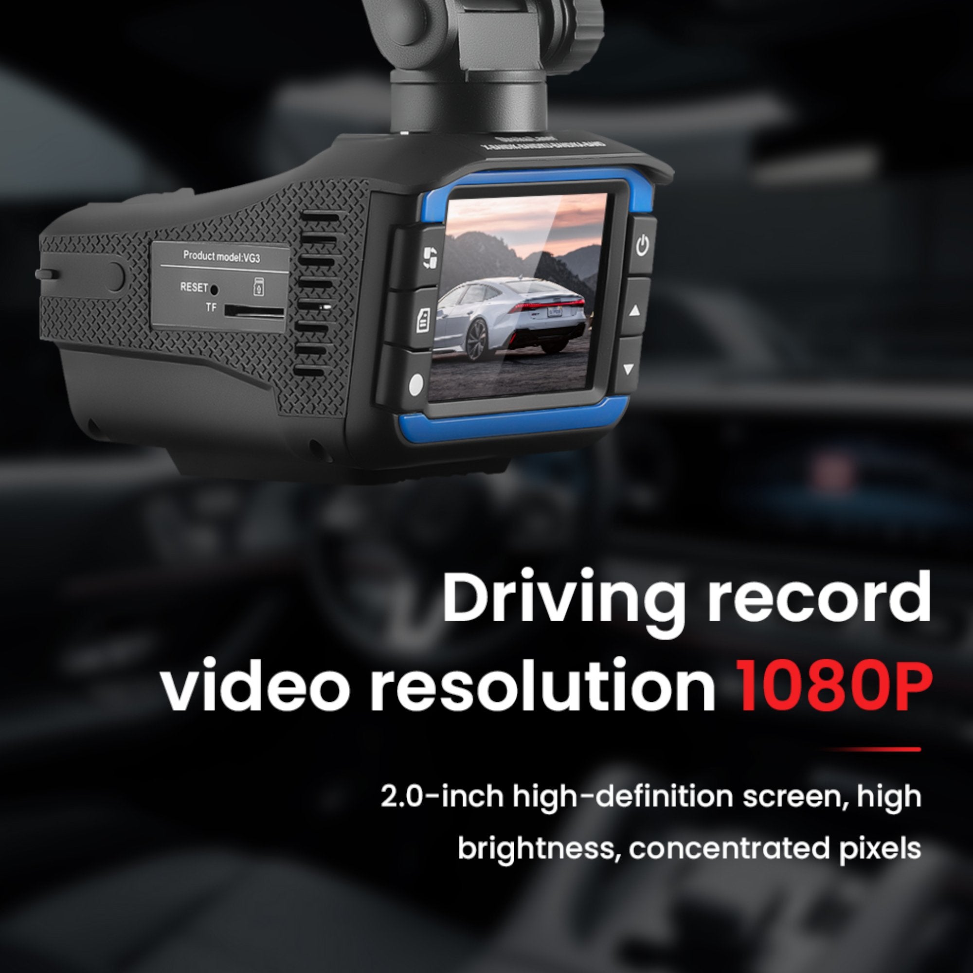 Innovativ 2-in-1 Auto DVR Kamera mit integriertem Radar Detektor