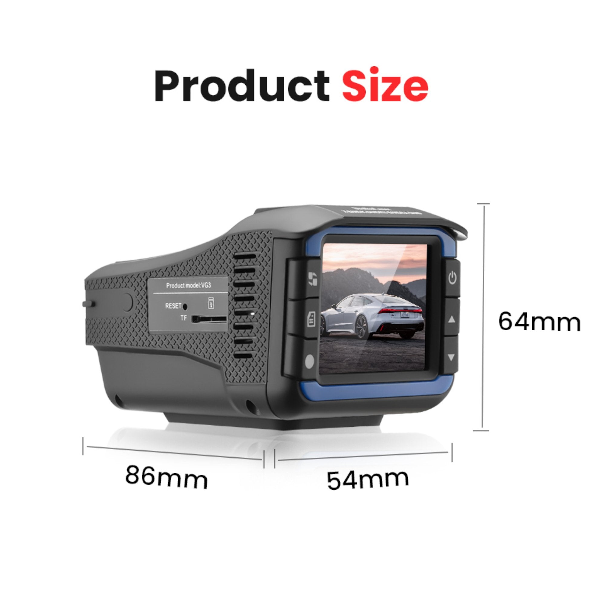Innovativ 2-in-1 Auto DVR Kamera mit integriertem Radar Detektor