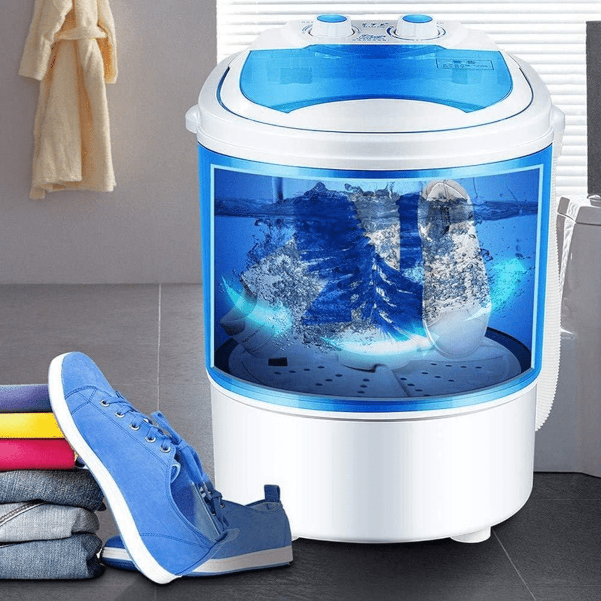 Compacte 2-in-1 Mini Wassererkärungsmaschine für einfache Wäschepflege - DENX
