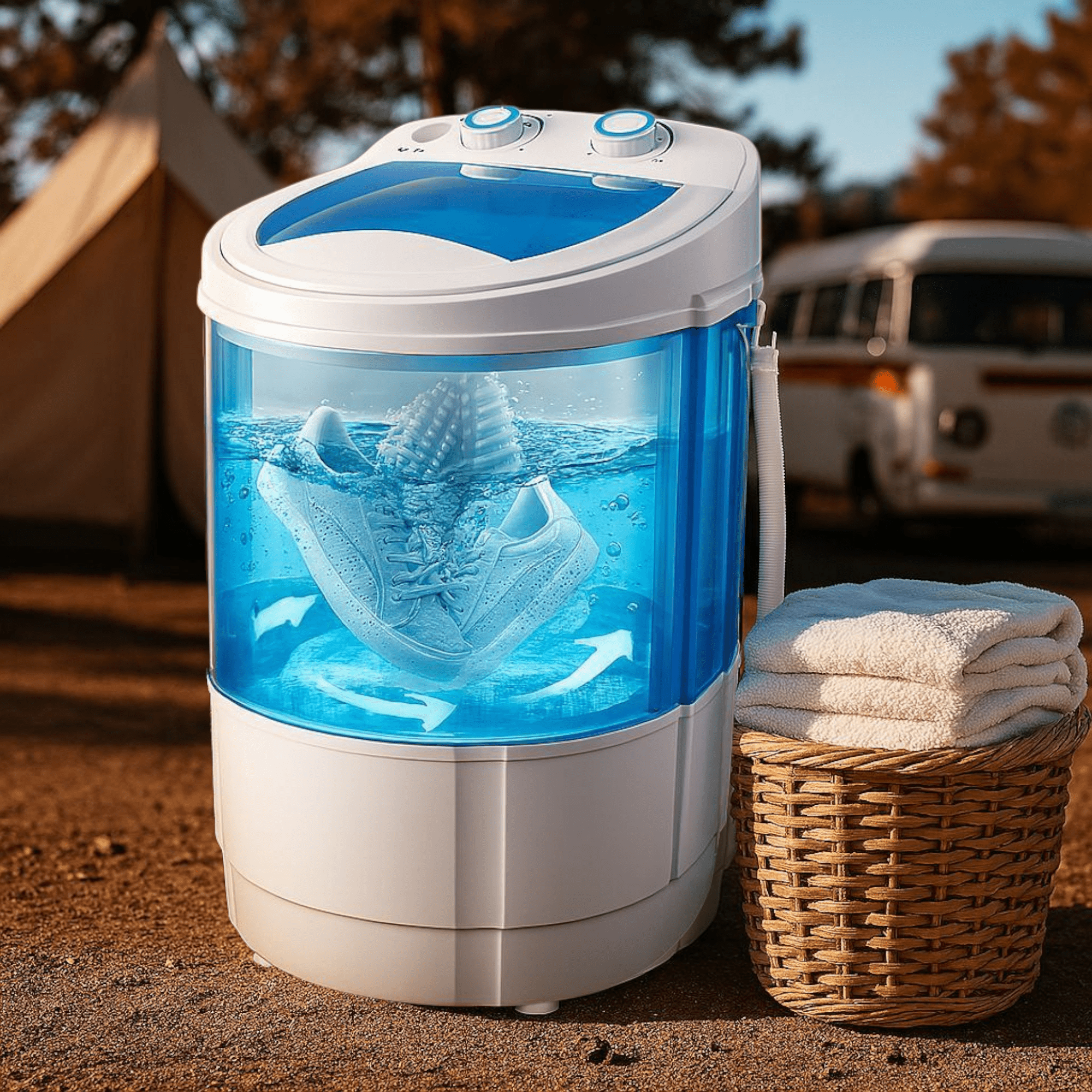 Compacte 2-in-1 Mini Wassererkärungsmaschine für einfache Wäschepflege - DENX