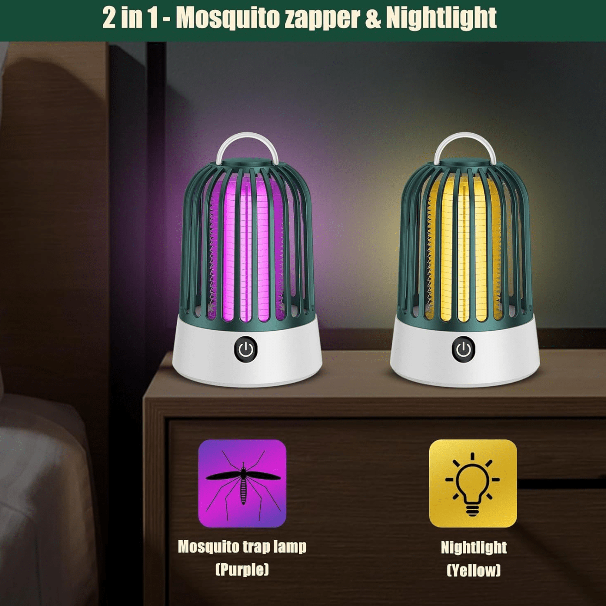 Inovativna 2u1 Punjiva Lampa za Efikasno Odbijanje Komaraca