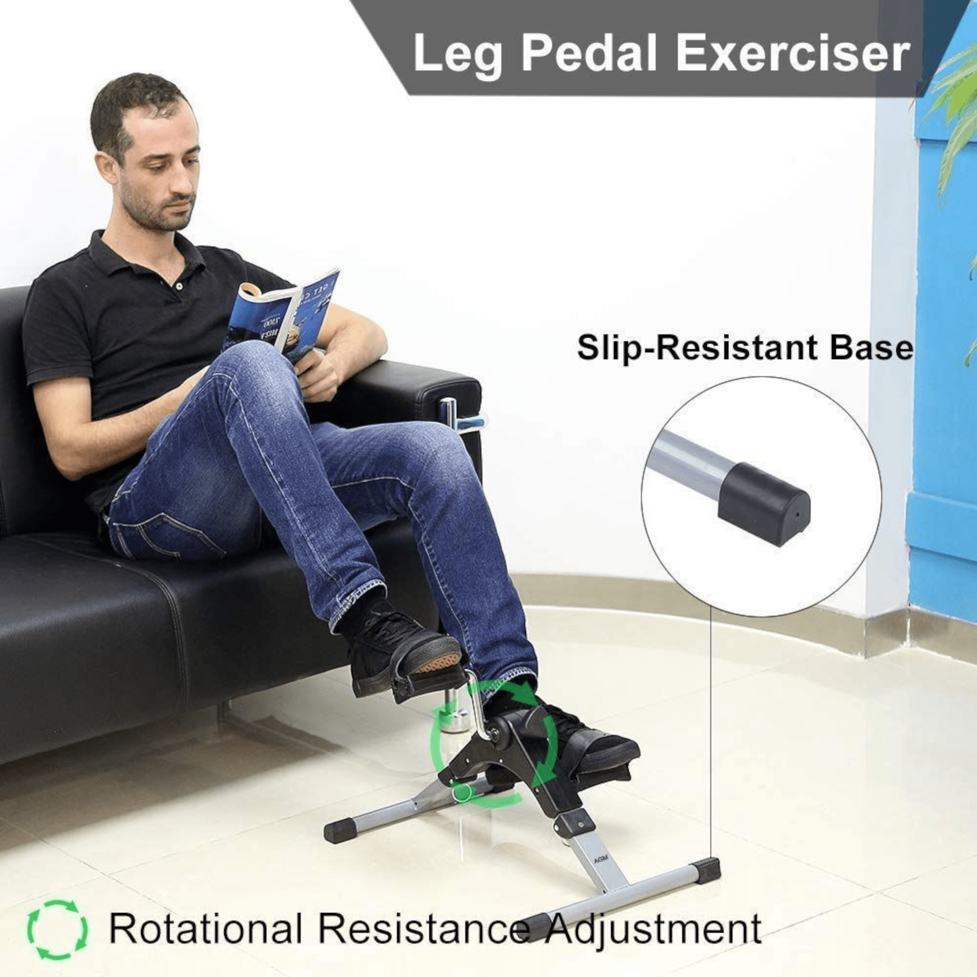 Svestran i Kompaktan 2u1 Sklopivi Fitness Trenažer s Pedalama za Efikasno Vežbanje