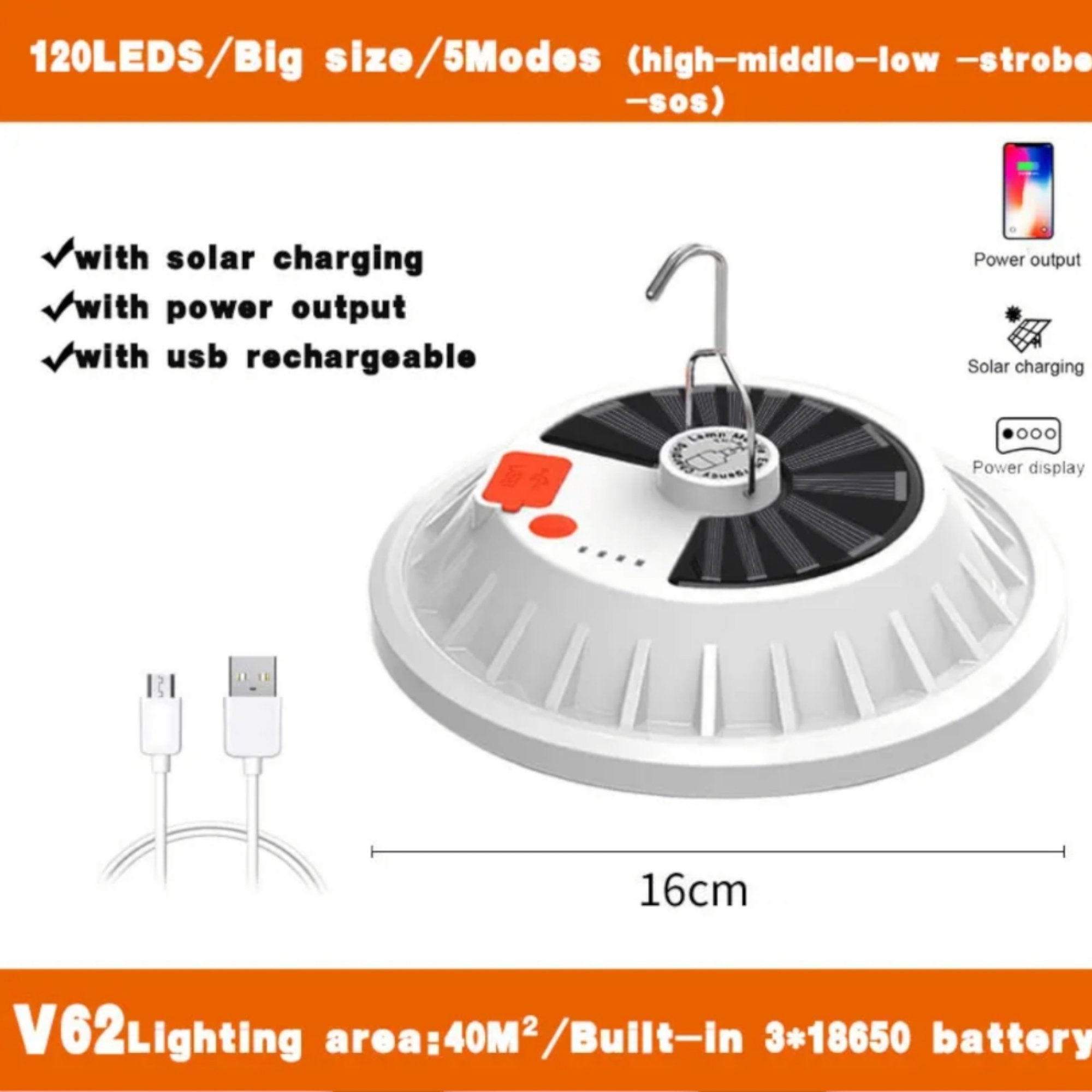 Inovativna 2u1 Solarna Lampa sa Power Bank funkcijom "HS-V62