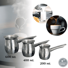 Elegantni 3-dijelni set INOX džezvi