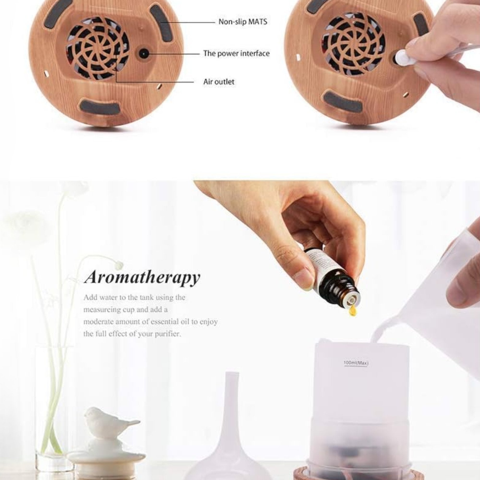 Elegantni 3D Aroma Difuzor i Ovlaživač Zraka za Uživanje u Mirisu