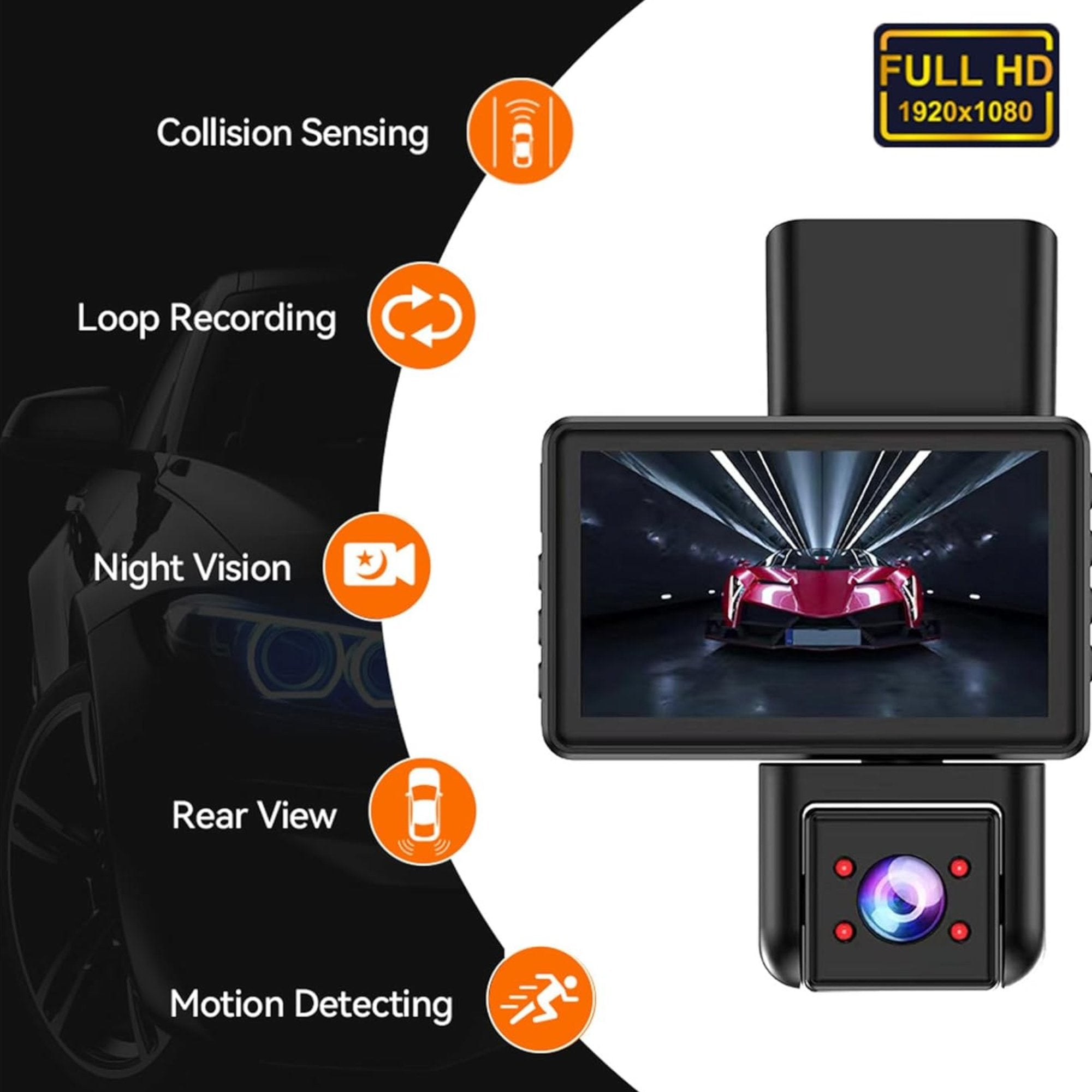 Kompakte 3-in-1 Auto Kamera für maximale Sicherheit und Komfort