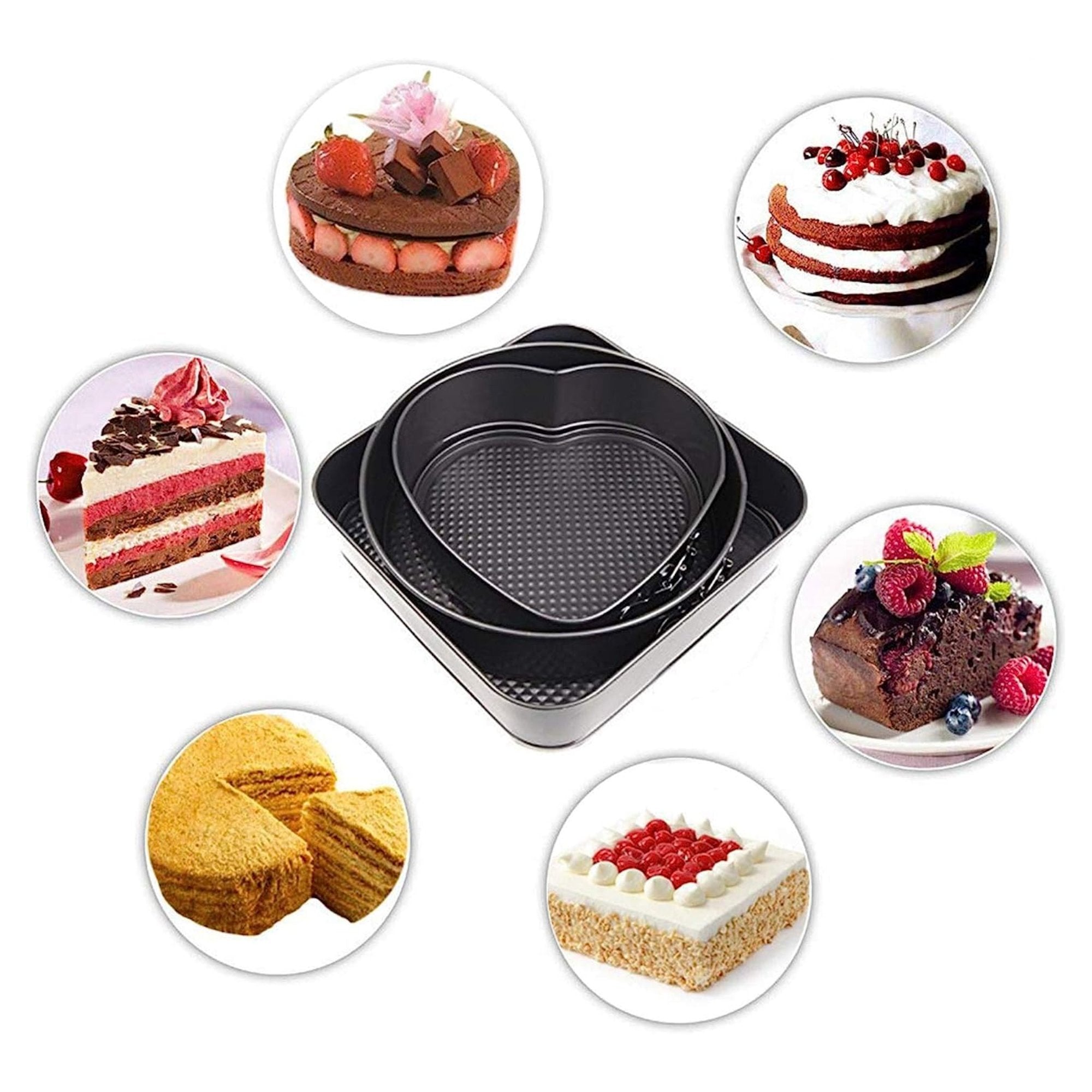 Višenamjenski kalupi za torte i kolače - 3 u 1!