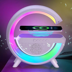 Višenamenski 3u1 RGB Bežični Punjač, Zvučnik i Lampa za Moderne Prostore