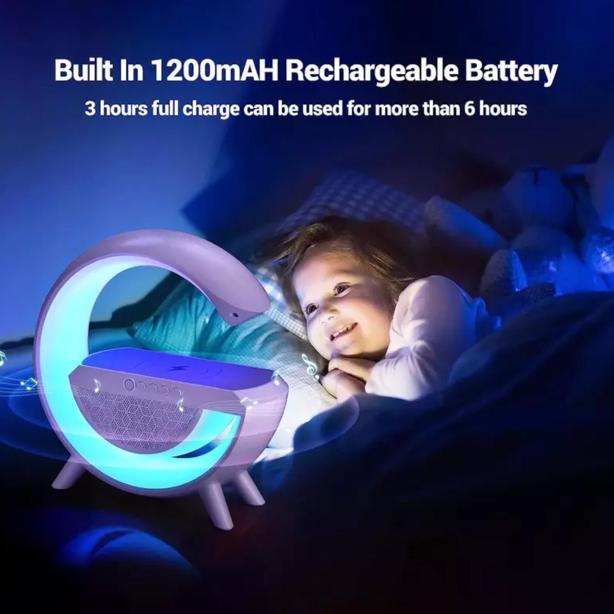Višenamenski 3u1 RGB Bežični Punjač, Zvučnik i Lampa za Moderne Prostore