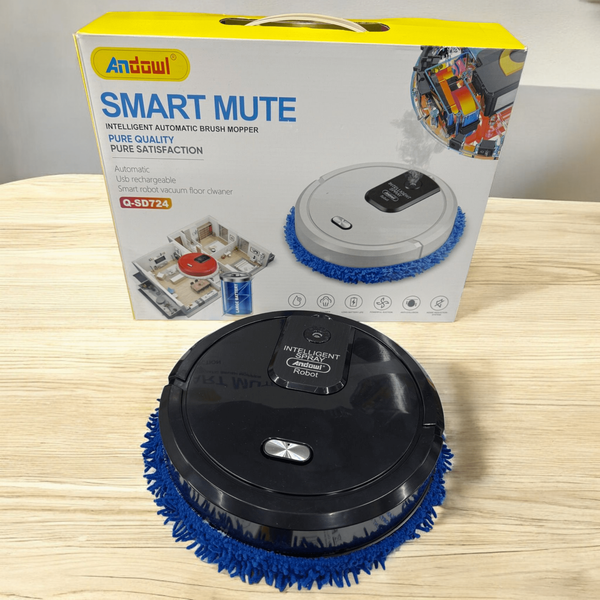 3-in-1 Q-SD724 Robot Mop for Effortless Cleaning