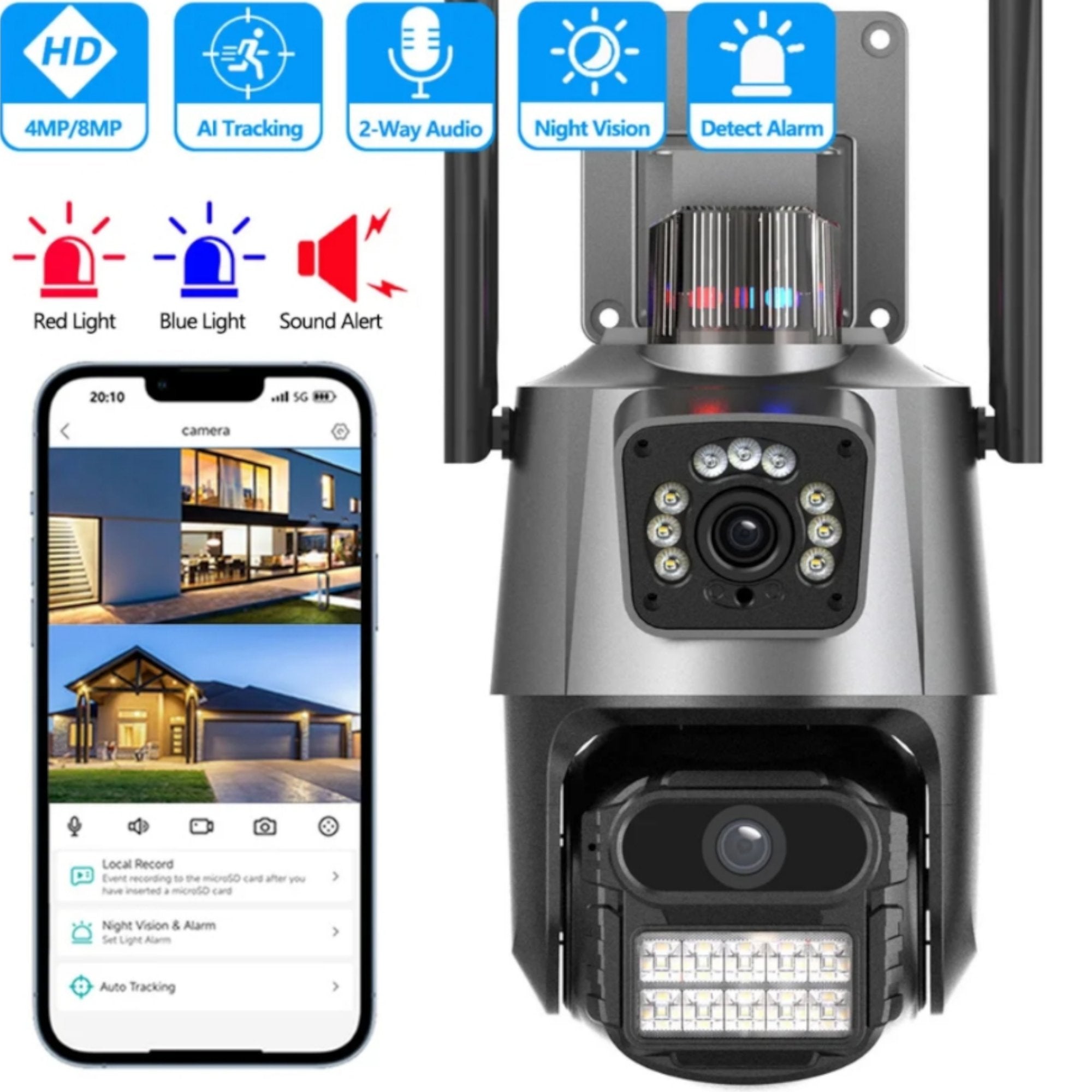 Ekskluzivna 4K 8MP Dvostruka WiFi Kamera za Savršene Snimke