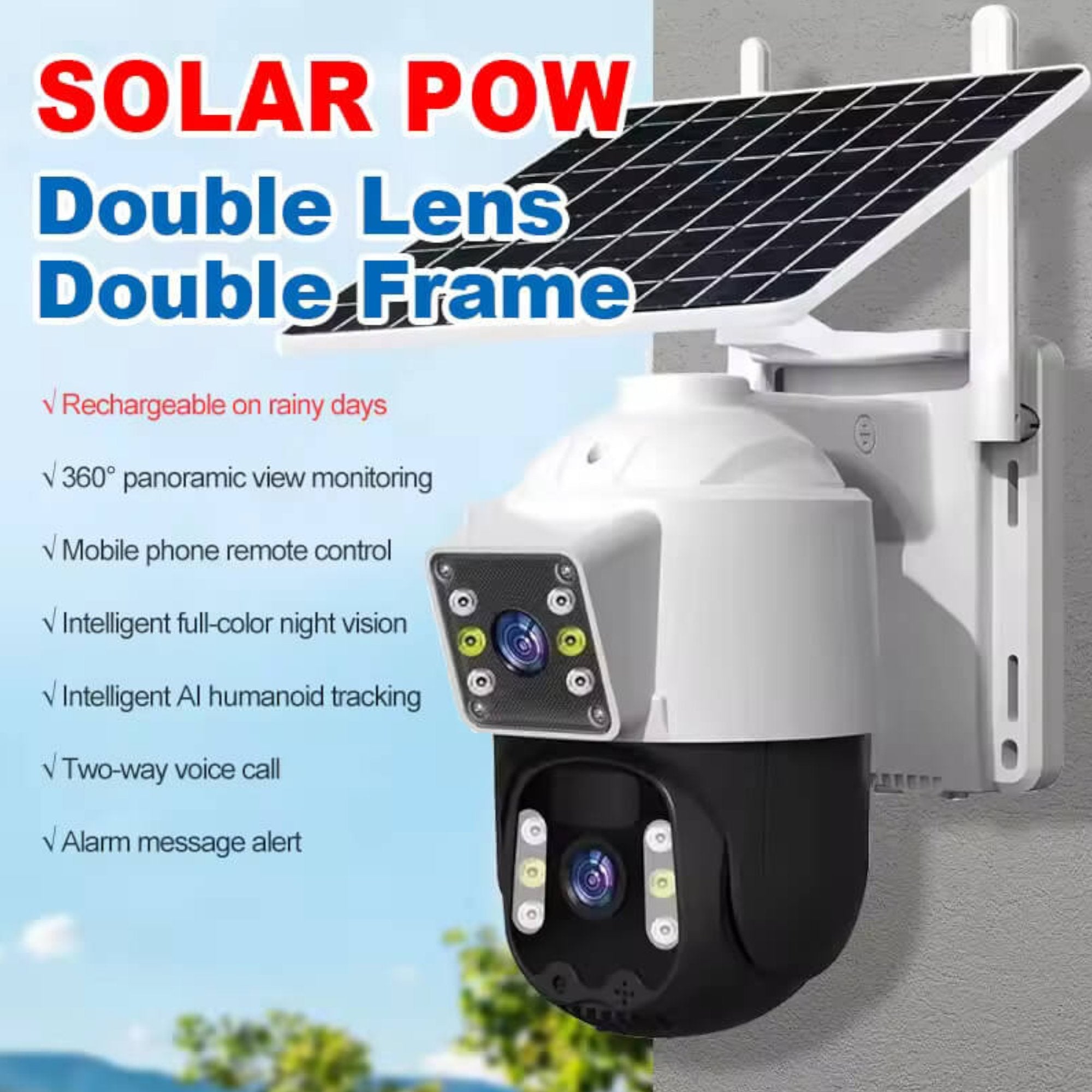 Inovativna 4G Solarna Dvostruka Kamera sa 8MP Razlučivošću